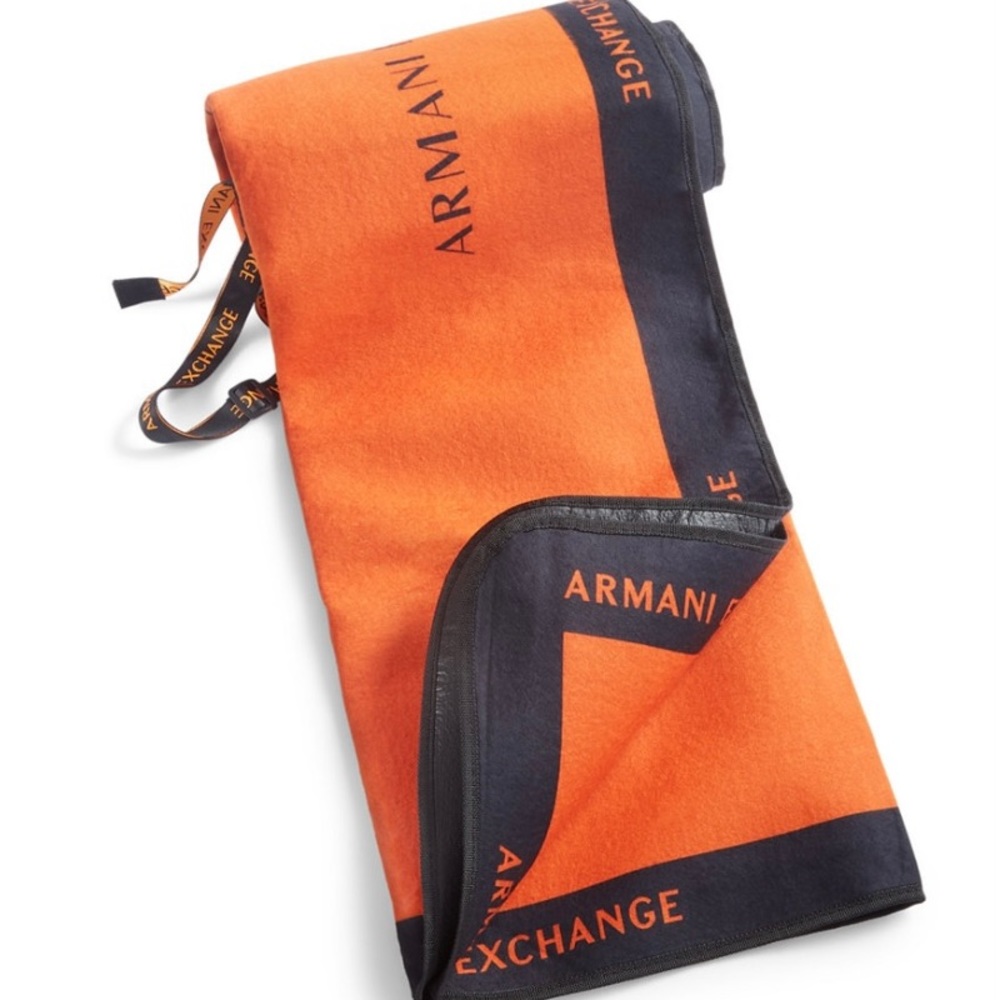 A|X Armani Exchange Picnic Blanket  52"×60" Large Waterproof Blanket